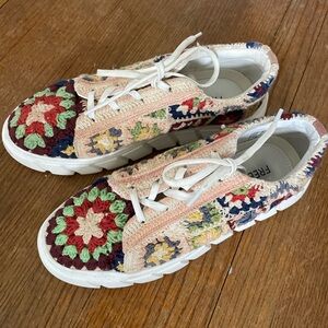 Free people crocheted tennis shoes 40